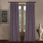 Pair of LANTIME velvet room darkening curtains with pinch pleats and thermal insulation in dark color