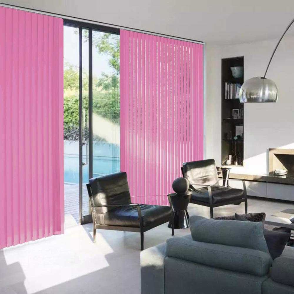 LANTIME blackout vertical blinds with 3.5-inch thermal insulated slats, custom made for large windows and doors