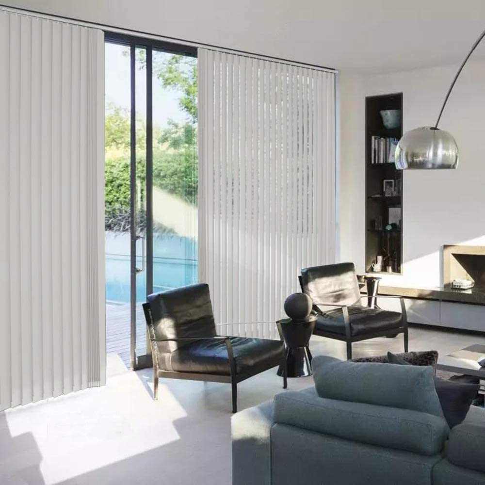 LANTIME black 3.5" blackout vertical blinds with thermal insulation, made to order for windows and doors