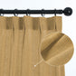 LANTIME real linen pinch pleat curtains in light filtering soft linen cotton blend fabric set of 2 panels