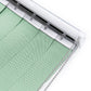 LANTIME Solar Mesh beige cordless vertical blinds with 5% openness for sliding door sunlight control and UV protection