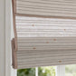 LANTIME No-Drill Natural Jute Bamboo Roman Shade cordless custom size window blind without tools installation
