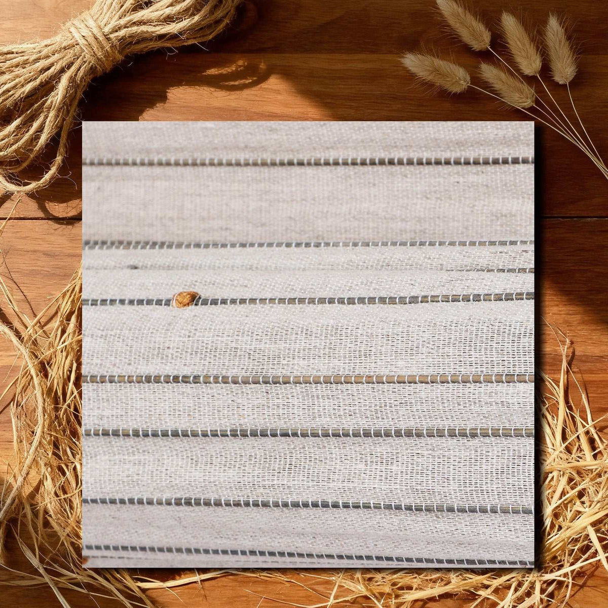 LANTIME No Drill No Tools Blinds natural jute bamboo cordless Roman shade custom size