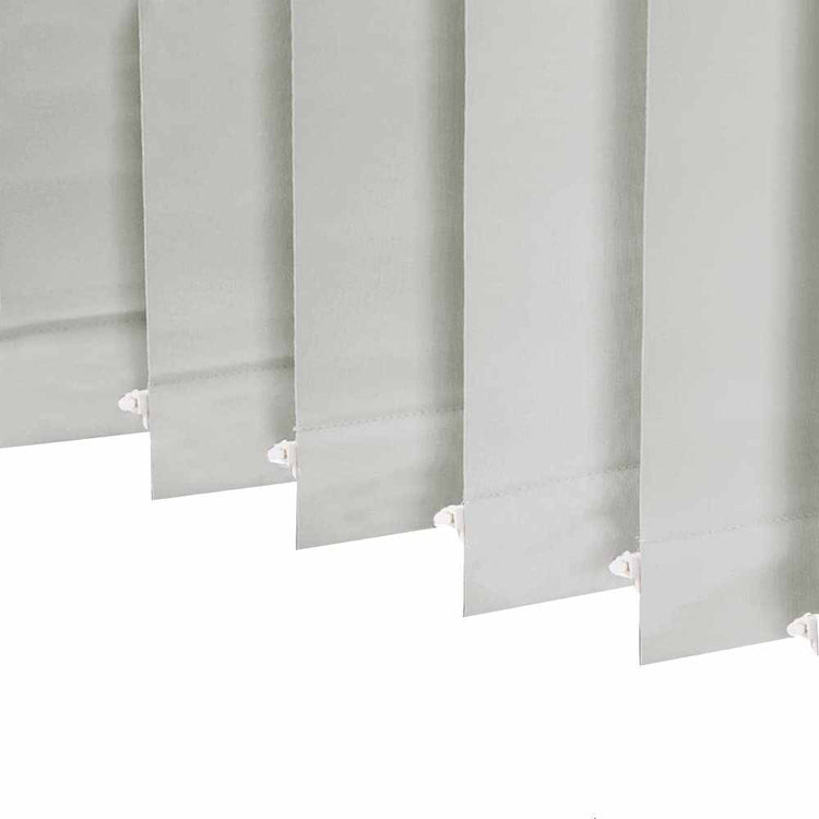 Blackout vertical blinds with 3.5" slats, thermal insulated and made to order for energy saving and light control