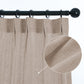 LANTIME Real Linen pinch pleat curtains in soft linen cotton blend gently filtering light with custom length options set of 2 panels