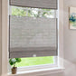 LANTIME No-Drill ramie bamboo cordless Roman shade top down bottom up window covering