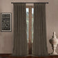 Velvet room darkening curtains with pinch pleat and thermal insulation, set of 2