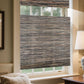 LANTIME Natural Linen Bamboo Roman Shade cordless top down bottom up window treatment with flat folds and valance