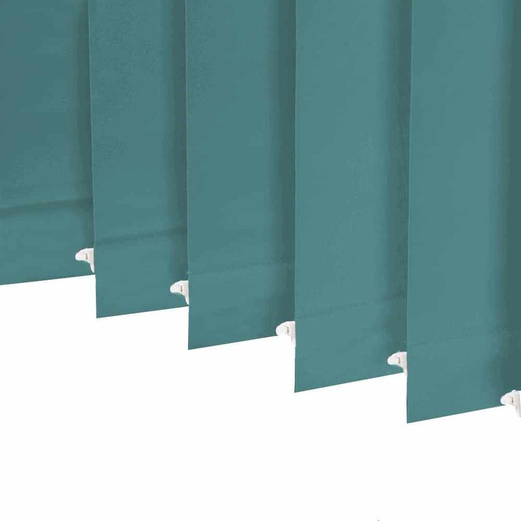 Blackout vertical blinds with 3.5" slats, thermal insulated and custom made for windows and doors