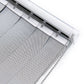 LANTIME Solar Mesh beige cordless vertical blinds with 5% openness for sliding door, UV protection and sun glare reduction