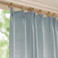LANTIME Linen Privacy Curtains double pinch pleat light filtering 2 panels semi-custom linen blend fabric