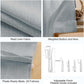LANTIME Linen Privacy Curtains double pinch pleat light filtering linen blend fabric two panels