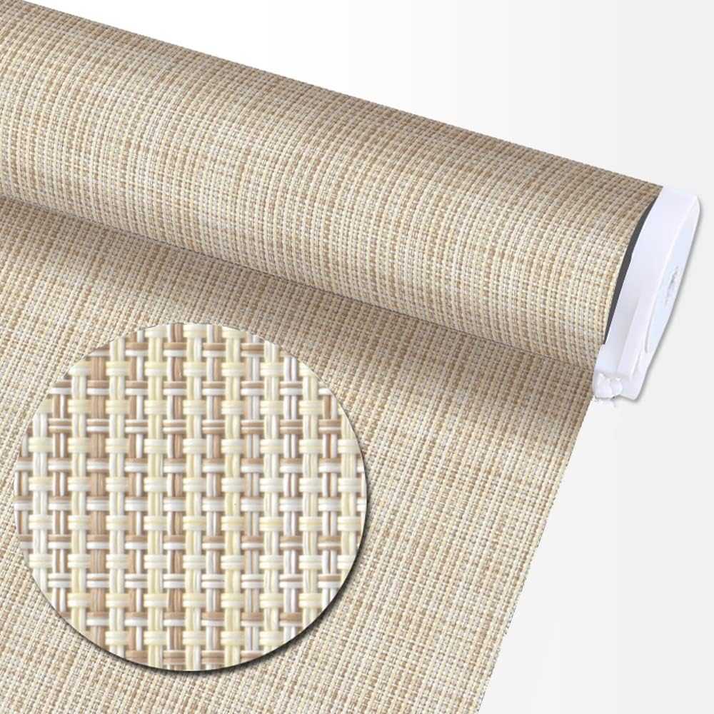 LANTIME Solar Cordless roller shade with light filtering, UV and water protection, cordless design for privacy and glare control