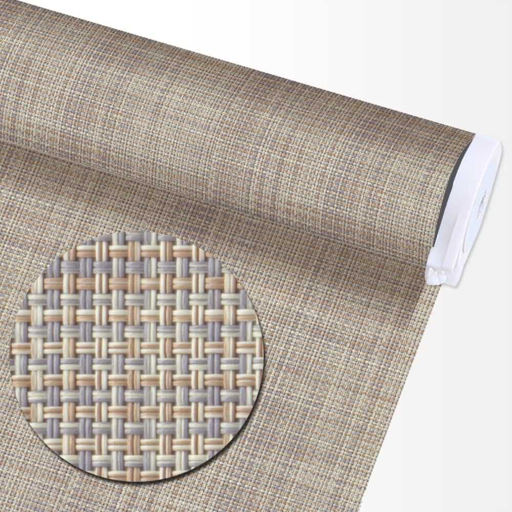 LANTIME Solar Cordless roller shade with light filtering, UV and water protection for windows