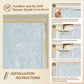 No-Drill Blackout Roman Shade in white fabric with cordless lift system and custom sizing options