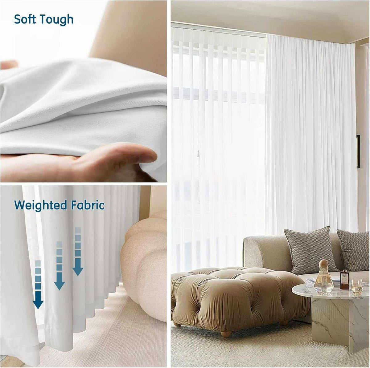 Velvet room darkening curtains set of 2 with pinch pleats and thermal insulation