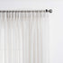 LANTIME Faux Linen Sheer Curtains double pinch pleat set of 2 with linen texture and UV protection