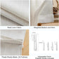 LANTIME Linen Privacy Curtains double pinch pleat light filtering 2 panels beige fabric