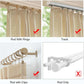 LANTIME Linen Privacy Curtains double pinch pleat light filtering 2 panels beige linen blend fabric