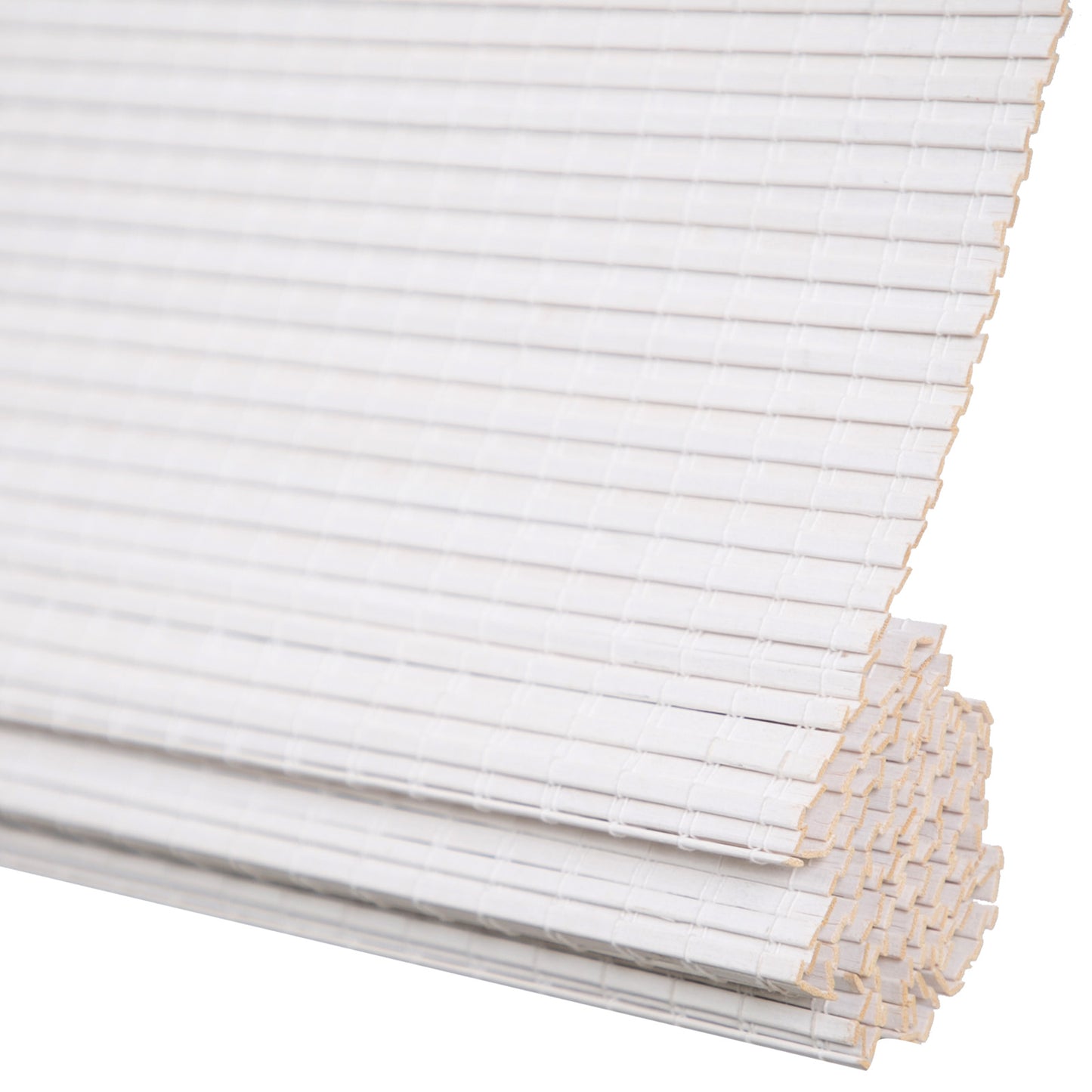 Custom Bamboo Shades|Natural Bamboo|Top Down Bottom Up Cordless|Cordless Roman Shades for Windows and Doors (Natural Woven)