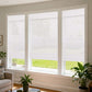 No-drill bamboo Roman shade cordless easy install window blind hanging on wall