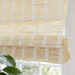 No-Drill 100% Linen Roman Shade cordless top down bottom up window blind installed without drilling