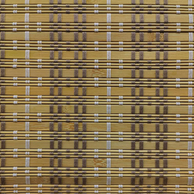 LANTIME No-Drill Bamboo Roman Shade cordless blackout lined bamboo blinds for home and office