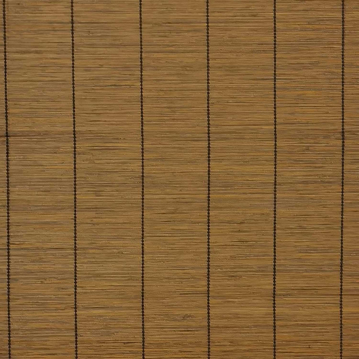 LANTIME No-Drill Bamboo Roman Shade cordless blackout lined window blind installed in modern living room
