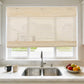 No-Drill 100% Linen Roman Shade cordless top down bottom up custom window blind installation