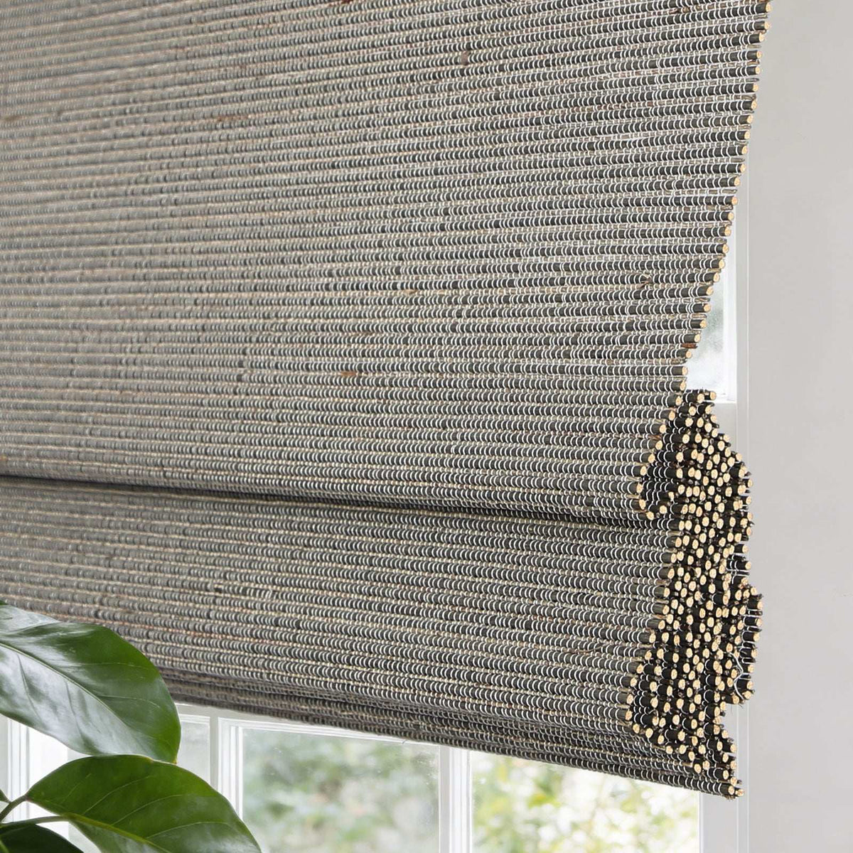 No-Drill 100% Linen Roman Shade cordless top down bottom up window blind installed without drilling