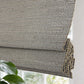 No-Drill 100% Linen Roman Shade cordless top down bottom up window blind installed without drilling