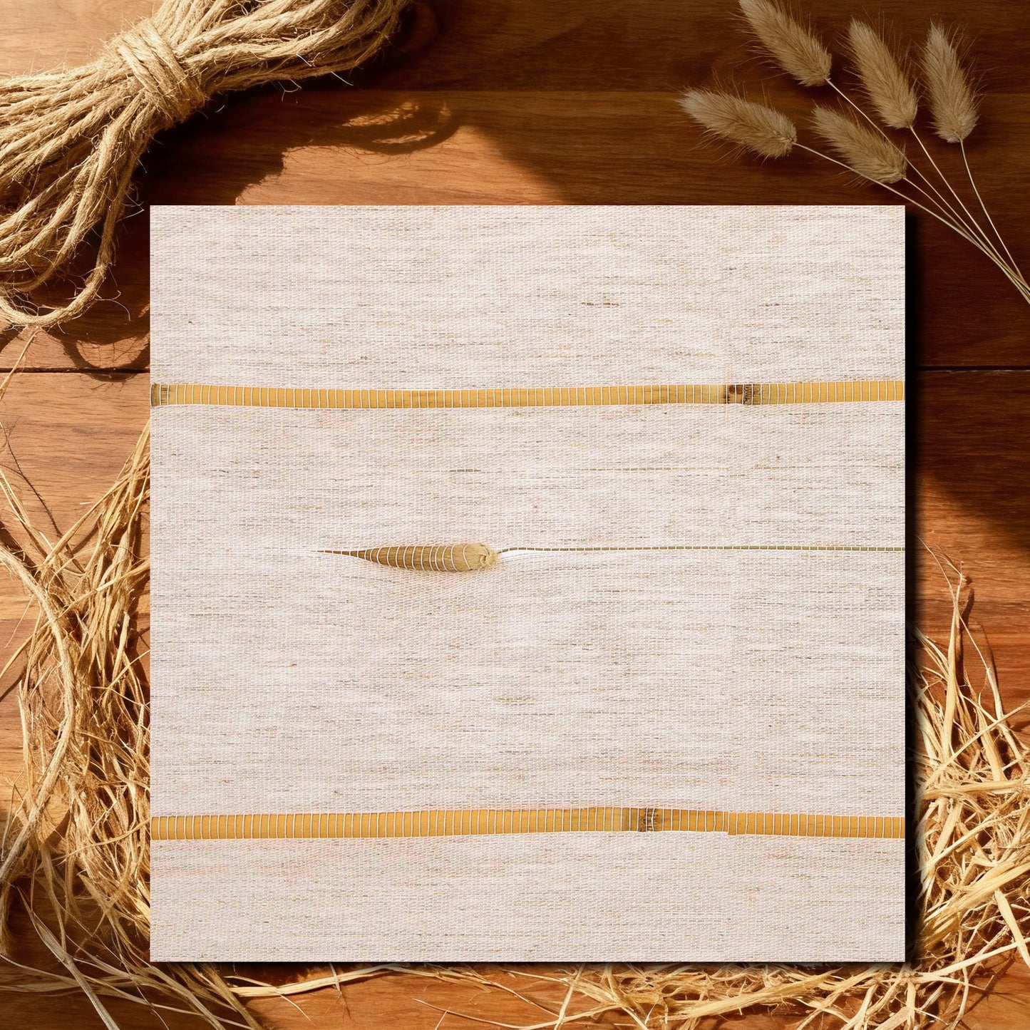 LANTIME No Drill No Tools Cordless Nature Window Blinds Shades, Natural Ramie Roman Shades