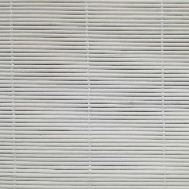 LANTIME No-Drill Bamboo Roman Shade cordless blackout lined bamboo blinds installed on window