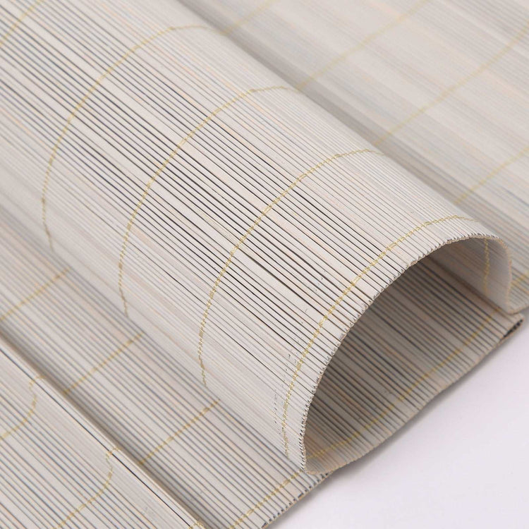 LANTIME No-Drill Natural Ramie Roman Shade cordless custom size easy install window blinds