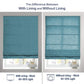 LANTIME No-Drill Roman Shade cordless light filtering fabric inside mount window blind