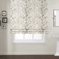 No-Drill Blackout Roman Shade in Plum Blossom Floral pattern, custom-sized and easy to install without drilling