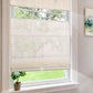 LANTIME No-Drill Cordless Ramie Bamboo Roman Shade with Top Down Bottom Up window coverage