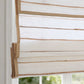 Custom-fit LANTIME No Drill No Tools Blinds natural jute bamboo cordless Roman shade on window