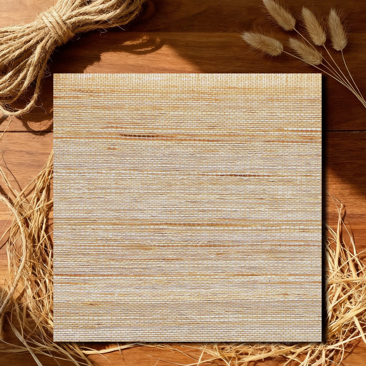 LANTIME No Drill Roman Shades|Natural Jute Bamboo|Top Down Bottom Up Cordless|Cordless Roman Shades for Windows and Doors