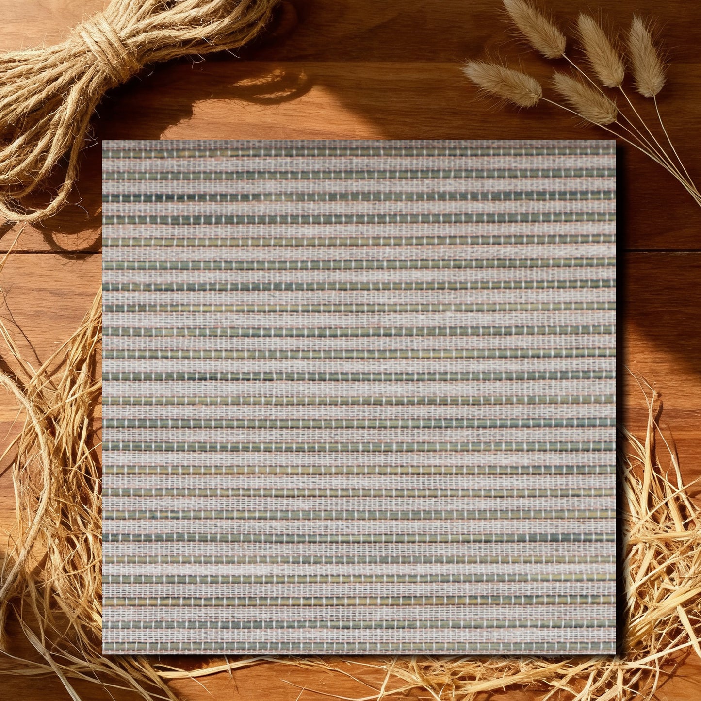 LANTIME No Drill Roman Shades|Natural Jute Bamboo|Top Down Bottom Up Cordless|Cordless Roman Shades for Windows and Doors