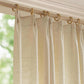 LANTIME Linen Privacy Curtains double pinch pleat light filtering 2 panels beige fabric