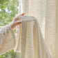LANTIME Linen Privacy Curtains double pinch pleat light filtering 2 panels in soft linen blend fabric
