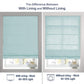 LANTIME No-Drill Roman Shade elegant light filtering fabric cordless inside mount window treatment