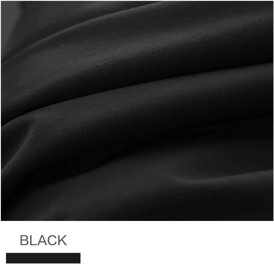 Pinch Pleated Room Darkening Velvet Curtains, Luxury Thermal Window Curtains Panels Drapes, Set of 2