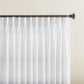 Faux linen pinch pleat semi-sheer curtains with UV protection and custom length, set of 2 panels