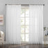 Set of 2 LANTIME faux linen pinch pleat sheer curtains with semi-sheer texture and custom length option