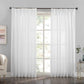 Set of 2 LANTIME faux linen pinch pleat sheer curtains with semi-sheer texture and custom length option