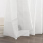 Pair of LANTIME Faux Linen Pinch Pleat Sheer Curtains with semi-sheer texture and custom length option