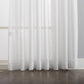 LANTIME faux linen pinch pleat sheer curtains semi-sheer set of 2 with custom length and UV protection