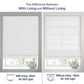 LANTIME No-Drill Roman Shade elegant light filtering fabric cordless window blind inside mount